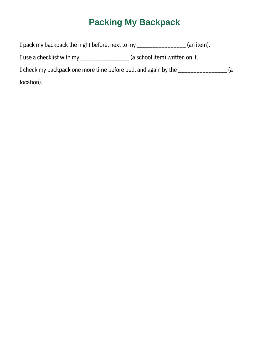 ADHD Stories for Kids – Fill-in-the-Blank Story Journal (Digital Download)
