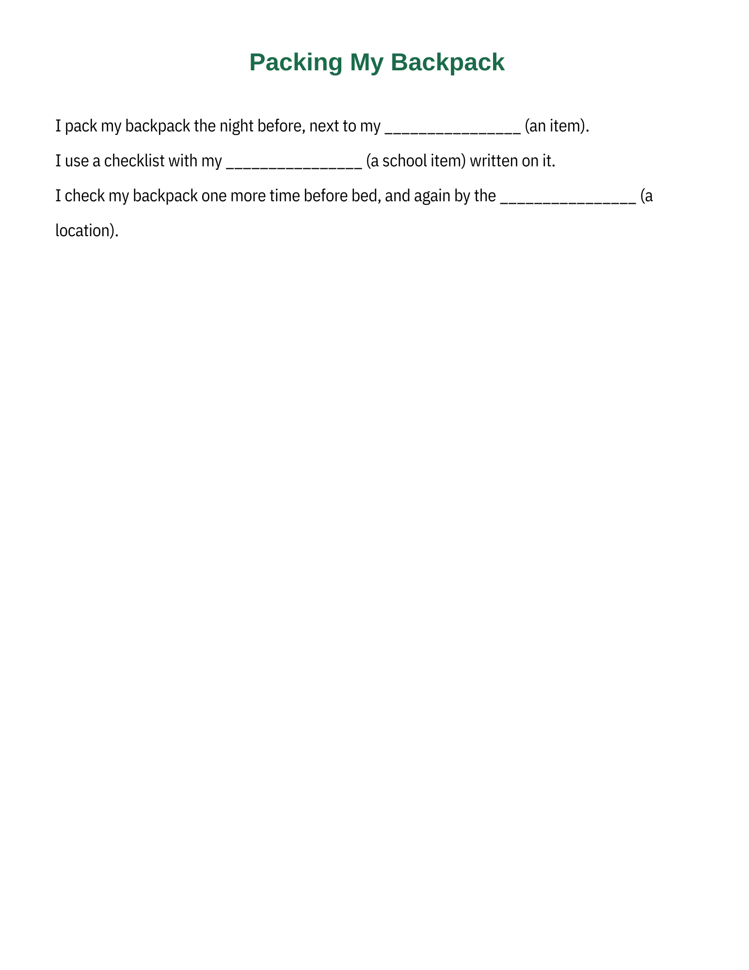 ADHD Stories for Kids – Fill-in-the-Blank Story Journal (Digital Download)