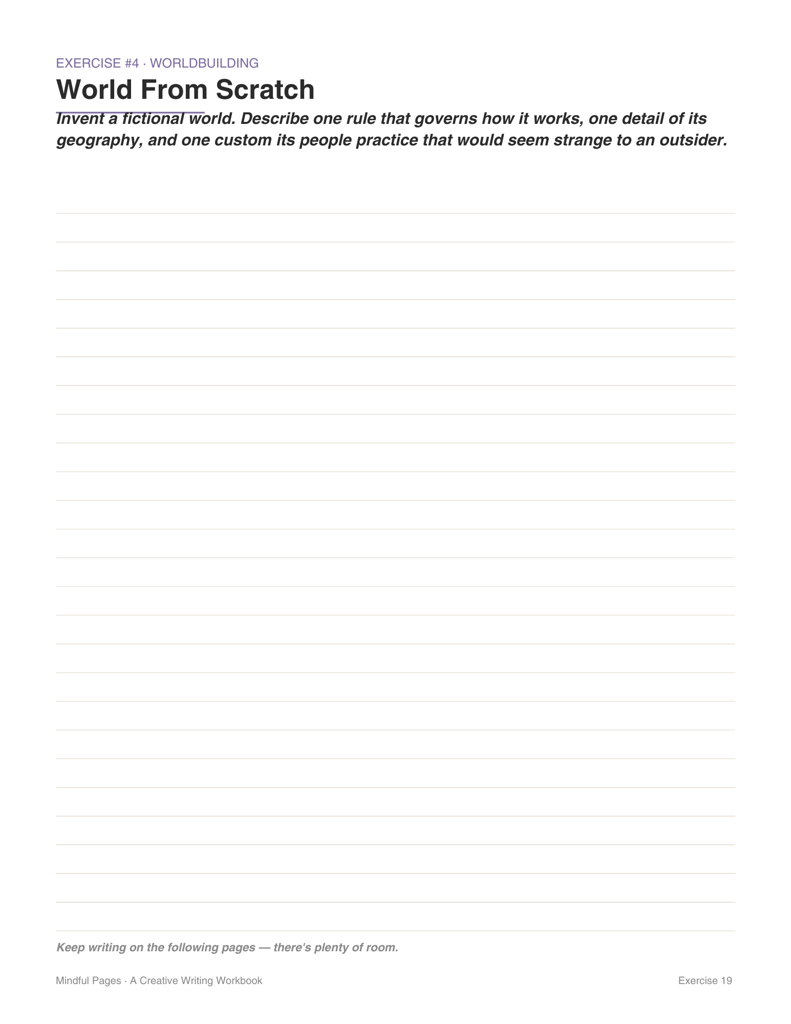 100-Page Creative Writing Exercises – Digital Download